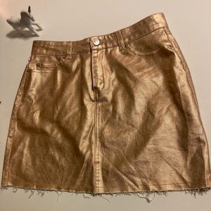 Forever 21 rose gold denim skirt M